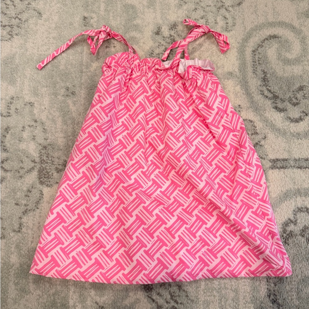 The Beaufort Bonnet Company Pink and White Girls Dress